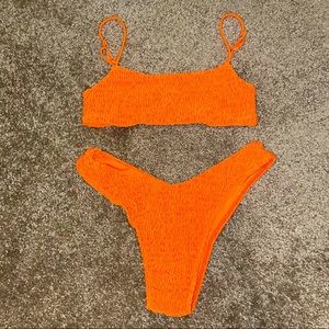 Bright orange stella laguna beach swim set